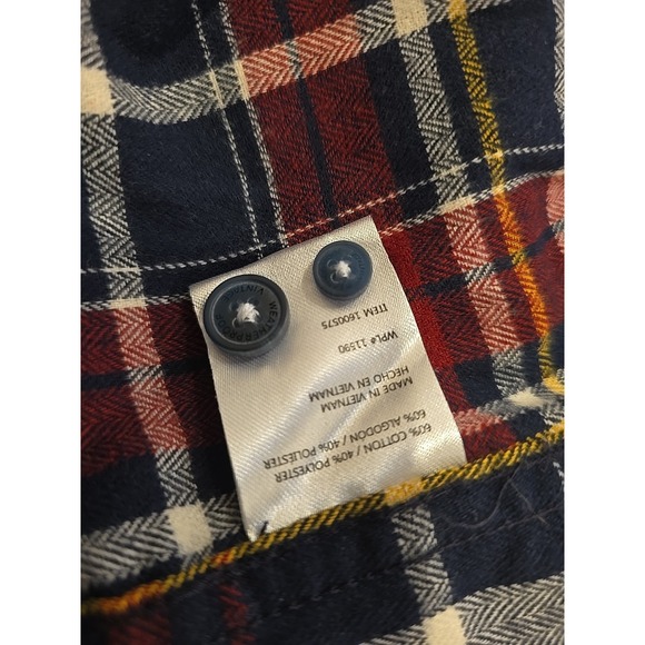 Weatherproof Vintage Men Long Sleeve Cotton bland Plaid Flannel‎ Shirt red SZ XL - Picture 8 of 10